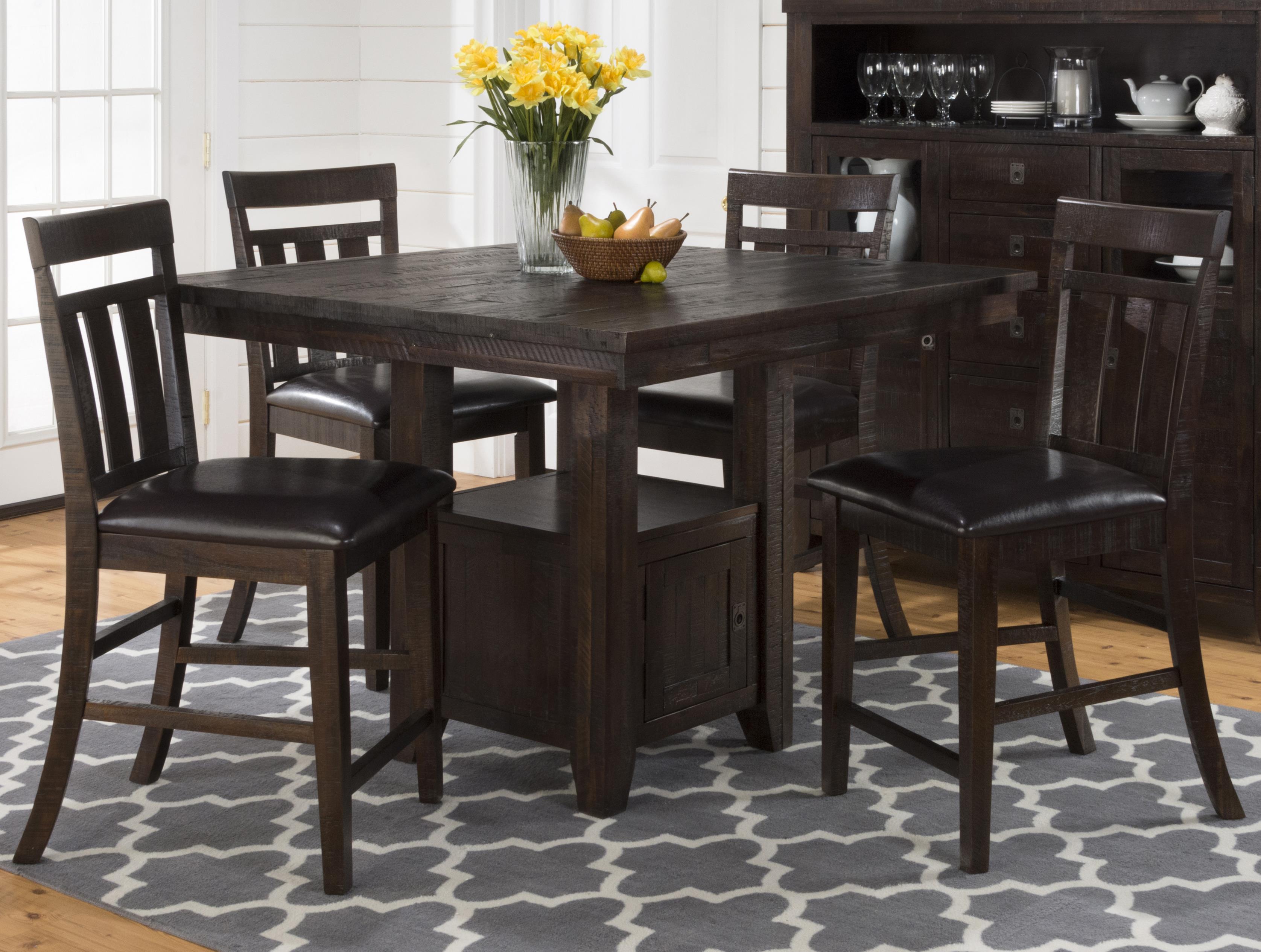 Jofran Kona Grove 1x70548+4x705BS410KD Counter Table with Storage